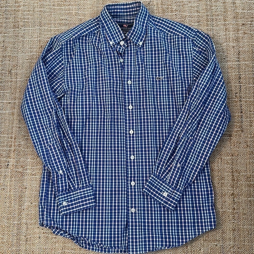 Vineyard Vines Cotton Whale Shirt Size Small